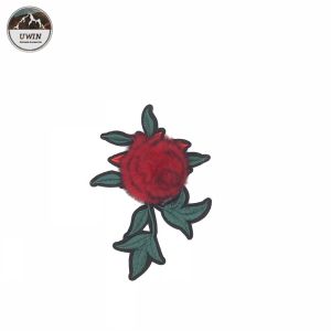 Classic Rose Embroidery Designs Patches Custom Color For Decorate Apparel