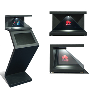 22" Full HD 3D Advertising Display Holographic Showcase Tempered Hologram Glass