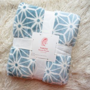 Warm Rotary Printing Flannel Print Blanket , 100 Polyester Plush Blankets 220