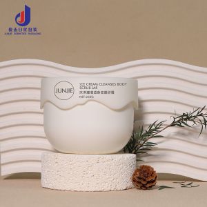 Luxury 250g 300g 400g White PP Empty Cream Jar White Screw Lid 300ml Capacity