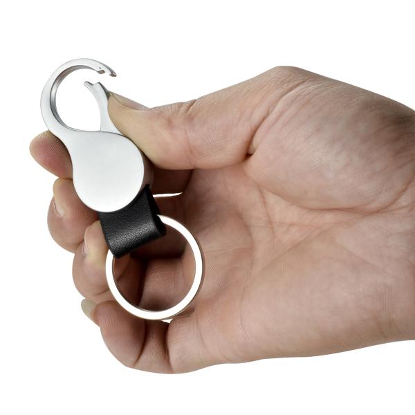 Quality Leather Key Chains With Keychain Holder Customized Pattern Design wholesale