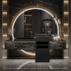 6500K Backlit Circle Mirror 5mm Hotel Vanity Mirror Silver Ultra-Thin