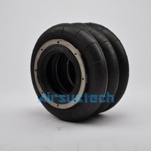 China 184mm Height Industrial Air Springs With Flange 10''×3 10 X 3 Triple Convoluted 255mm Rubber Bellow Diameter on sale