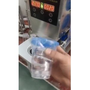 110V Fast Food Tray Sealer for Yogurt Cups and Aluminum Foil Manual Sealing