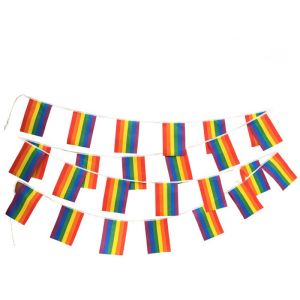 Cheap Decorative LGBT Flag Polyester Rainbow Pride Bunting Flying Style for sale