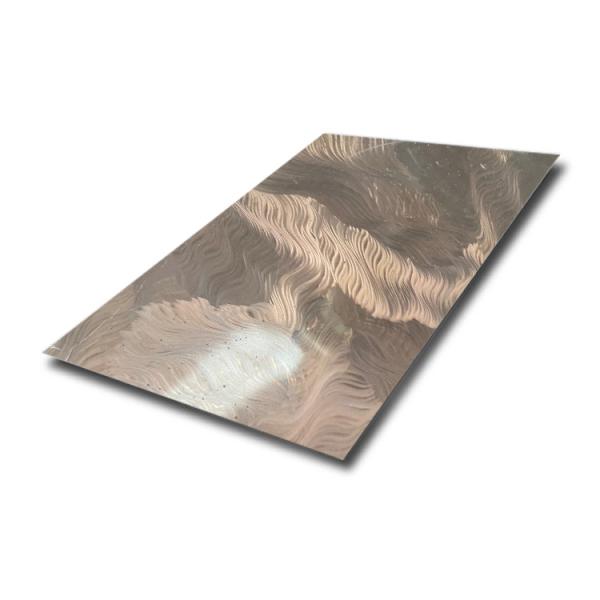Quality Grade 201 304 8K Mirror Finish Polish Stainless Steel Pattern with lines wavy pattern for decoration and design building wholesale