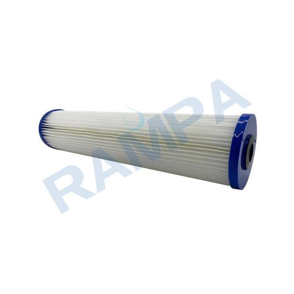 Quality PE Pleated Filter Element Water Filter Cartridges With Blue Caps Anti Acid Performance wholesale