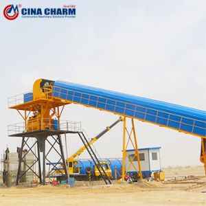 60m³/H High Accuracy Eco-Friendly Portable Concrete Batch Plant 80mm