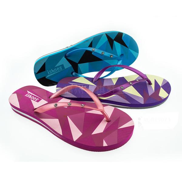 V strap full color printed Women Flip flops thongs slipers manufacturers