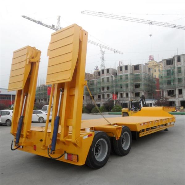 Customizable 2-Axis 40t Automatic Ramp Low Bed Trailer for Heavy Duty Transport