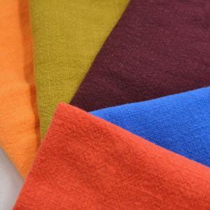 Cheap 270gsm Slub Plain 8 X 8 Ramie Linen Fabric Stonewashed For Garment for sale