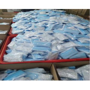 Earloop Style Blue Non Woven Face Mask , Surgical Grade 3 Layer Face Mask