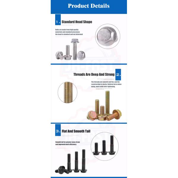 Hex Socket Head Flange Bolts Carbon Steel Stainless Steel M3 M4 M5 M6 M8 M10 with 1