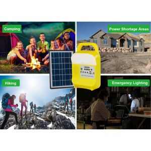 8000mah Battery Portable Solar Bulbs 5W 6V For Home Lighting