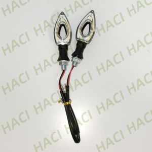 Double Black Winker Motorcycle Universal Signals Blinker Directional