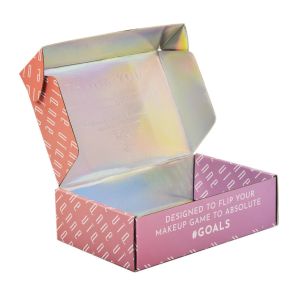Custom Color Printed Iridescent Holographic Box / Makeup Mailer Holographic