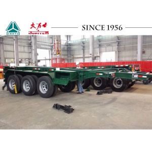 Heavy Duty 20 FT 3 Axle Skeletal Container Trailer With High Transport