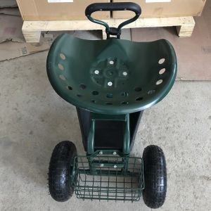 Adjustable Garden Rolling Work Seat Rolling Seat For Gardening Trolley With
