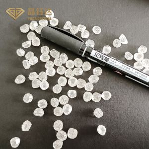 HPHT Uncut Man Made Diamonds VS Plus Clarity DEF Color Rectangular Shape