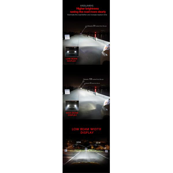 auto accessoriess T9S led headlight 6400lm car led bulb H13 led headlight