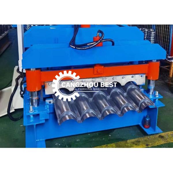 Glazed Steel Colored Roof Tile Roll Forming Machine PPGI