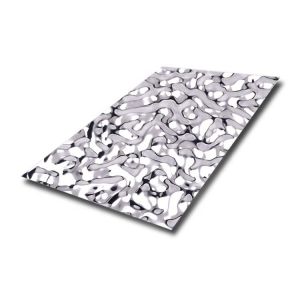 China Slit Edge 316L Stainless Steel Panel Sheet 2000mm Mirror Decoration Water Wave on sale