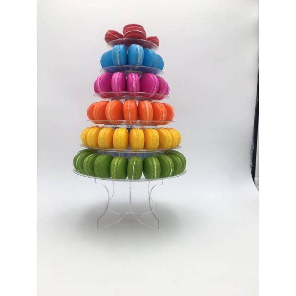 Clear Macaron Display Tower Transparent Recyclable Plastic 10 Tier For Wedding