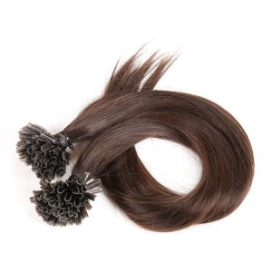 U Tip Real Human Clip In Hair Extensions Straight , Remy Fusion Extensions