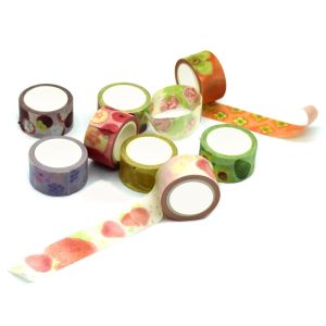 Cheap custome make washi paper tape fresh fruits patterns with logo masking tape for sale