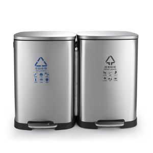 China Anti Corrosion 100L Stainless Steel Outdoor Trash Can on sale