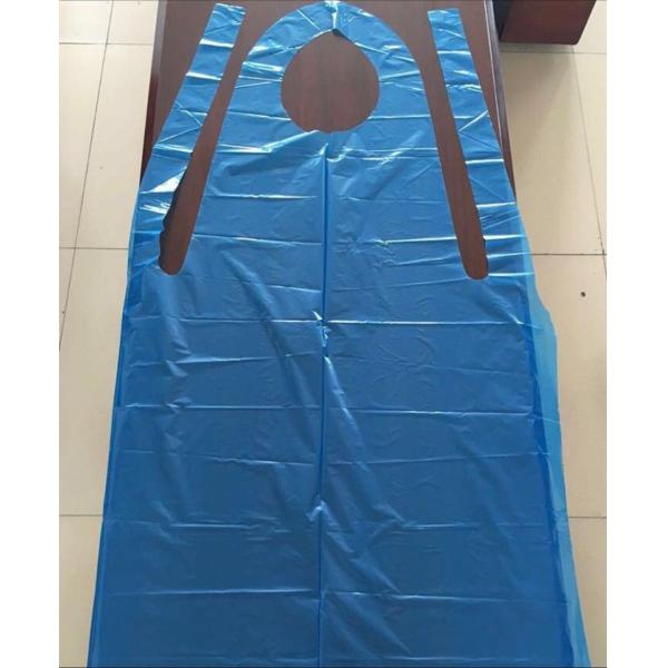 Quality Blue Disposable Biodegradable Aprons Plastic Waterproof Aprons Custom Logo wholesale
