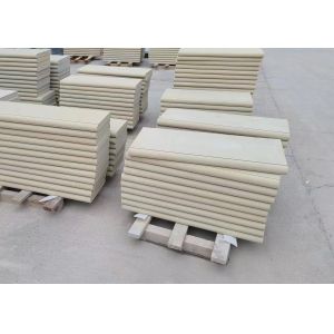 Cheap Bull Nose Beige Natural Sandstone Step Stone Round Edge For Outdoor Stair Steps for sale