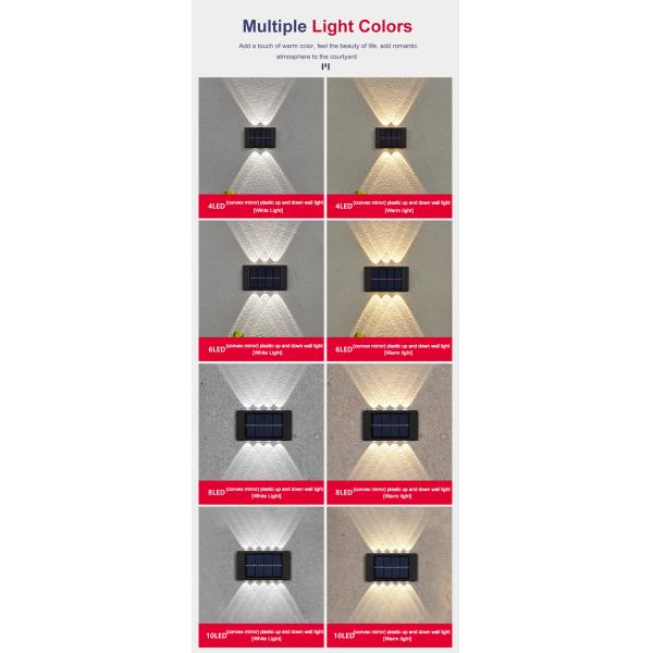 Glowing Waterproof Atmosphere Wall Light 600mah Solar LED Outdoor Decorative Garden