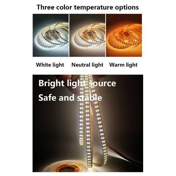2835 Cct 24v Led Light Strip Self-adhesive 240 Light High Brightness Soft Light Strip Ul