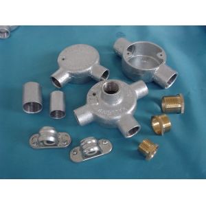 Copper / Bronze Electrical Conduit Fittings Heat Treating Customizable Design