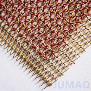 Diamond Hole Metal Mesh Curtains In Black For Club Space Divider 1.2mm