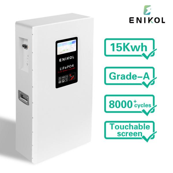 Rechargeable Li Ion Battery 51.2V Wall Mounted LiFePO4 Battery With Touchable
