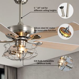 2000 Lumen Crystal Ceiling Light Fan With Remote