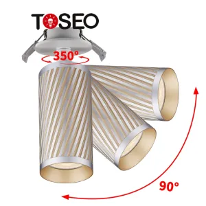 China Long Lifespan Φ85mm Recessed Downlight Fixtures For Indoor Lighting Adjustable Beam Angle on sale