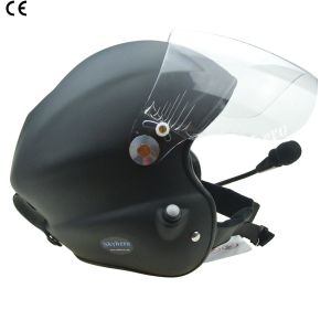 Paramotor helmet GD-G with full headset Red colour M L XL XXL size in stock blue