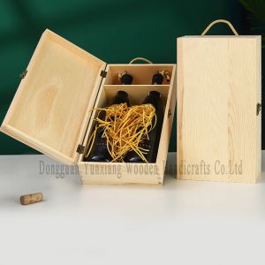 Wooden Storage Chest with Safety Hinge, Custom Assorted Wooden Boxes Wine Box