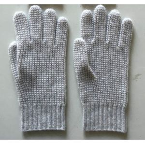 China Waffle Stitch Knitted Gloves With Fingers Warm One Size Cashmere Material on sale