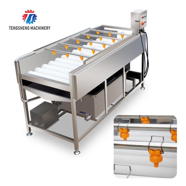 2.5KW Vegetable Parallel Roller Cleaning Machine High Pressure Spray Fruit