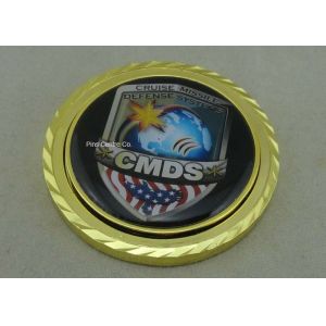 Rope Edge Personalized Spinning Coins With Zinc Alloy , 50mm Diameter