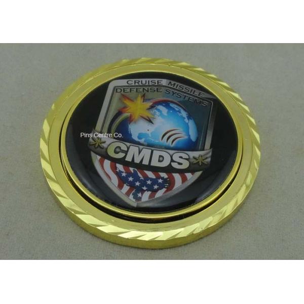 Quality Rope Edge Personalized Spinning Coins With Zinc Alloy , 50mm Diameter wholesale