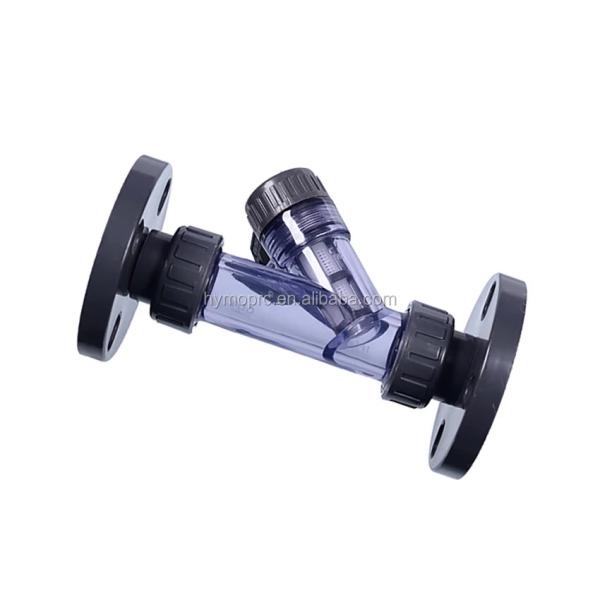 Industry 1 Inch Transparent PVC Y-Strainer with Socket/Thread Connection and Handle