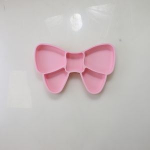 Custom Silicone Suction Baby Feeding Bow Plate BPA Free Food Grade
