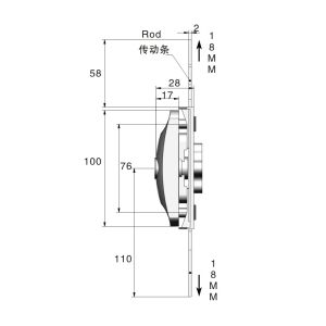 Chrome Surface Rod Control Lock 3 Point Professional Industrial Connecting