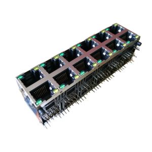 Molex Modular jack Top / Side Eentry Low Profile Modjack Ganged Stacked Jack