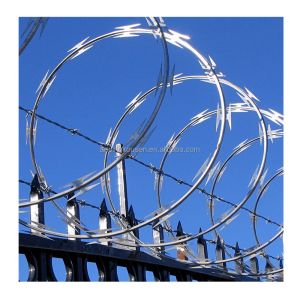 Galvanized Steel Wire Single Razor Bto-22 Cbt-60 Cbt-65 Concertina Razor Barbed